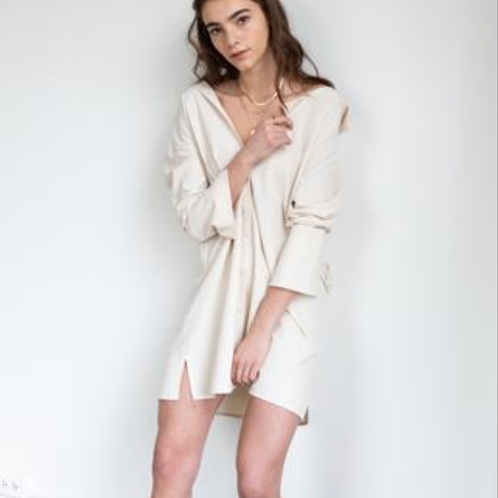 Oak + Fort | Off Shoulder Shirt dress 🧡